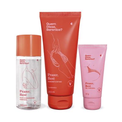 Quem disse, Berenice? Kit Prazer, Berê: Sabonete Líquido Íntimo 200ml + Gel Corporal 30g + Óleo Massageador Corporal 110ml