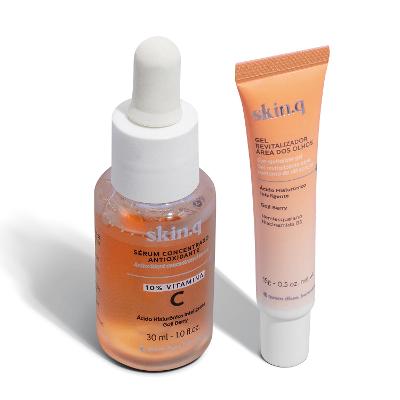 Kit Skin.q: Gel Revitalizador para Olhos 15g + Sérum Concentrado 30ml