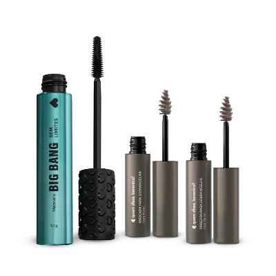 Máscara de Cílios 10g + Máscara Para Sobrancelhas Escurete 3,5g + Máscara Para Sobrancelhas Clarete 3,5g