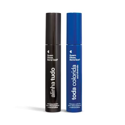 Quem disse, Berenice? Kit Máscara para Cílios e Sobrancelhas Incolor 12g + Máscara para Cílios e Sobrancelhas Azul Diversão 10g