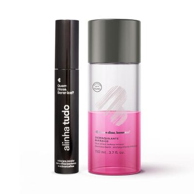 Quem disse, Berenice? Kit Máscara para Cílios e Sobrancelhas Incolor Alinha Tudo 12g + Demaquilante Bifásico 110ml