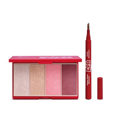 Combo QDB Pod Delas: Palette Multifuncional 14,2g + Caneta Delineadora Marrom 1,0ml