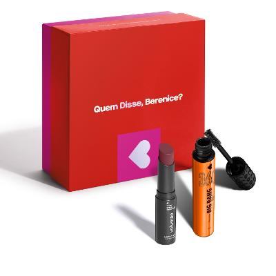 Combo Presente: Batom Marsala Semi Mate 4ml + Máscara de Cílios 10g + Caixa de Presente G
