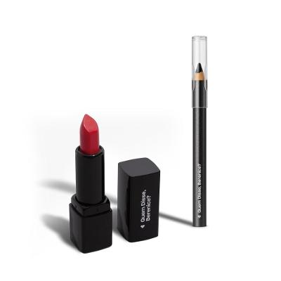 Mini Make Clássica: Batom Vermelho 1,6g + Lápis de Olhos Preto 600mg