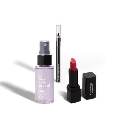 Mini Batom Mate Vermemor 1,6g + Lápis de Olhos 600mg + Bruma Facial 30ml