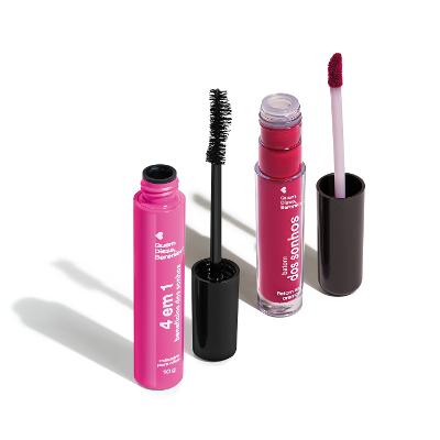 Kit Dos Sonhos: Máscara Para Cílios 4 Em 1 10g + Batom Líquido Rosite 4ml