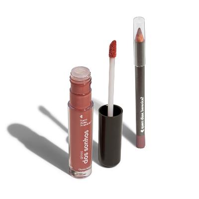 Combo Lápis Contorno Labial Nudetis 1,1g + Gloss Labial Malvalex Dos Sonhos 4ml