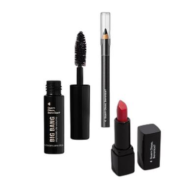 Combo Mini: Máscara de Cílios Big Bang 5g + Lápis de Olhos 600mg + Batom Mate 1,6g