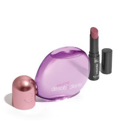 Combo Eau de Parfum Muito Desobediente 100ml + Batom Stick Volumão Rosa Roseirê 3,4g