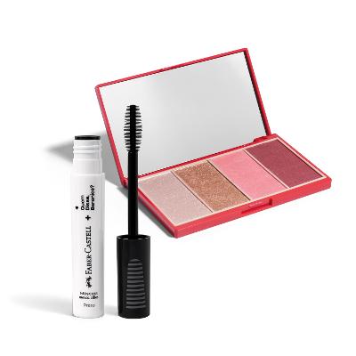 Combo Paleta Multifuncional Pod Delas 14,2g + Máscara Marca Cílios Preto Faber-Castell 8ml