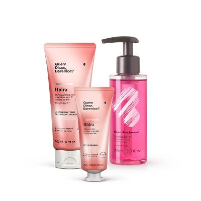 Quem disse, Berenice? Kit Cleasing Oil + Hidra Sabonete Líquido Mãos e Corpo + Loção Hidratante Desodorante Corporal