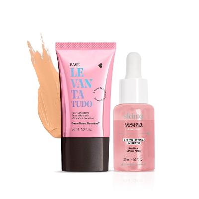 Kit Levanta Tudo: Sérum Facial Skin.q 30ml + Base Líquida Cor 03F 30ml