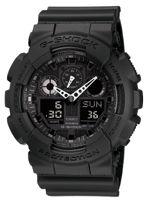 Relógio de Pulso Masculino Casio G-Shock Anadigi Prova D´Agua 200 metros GA-100-1A1DR