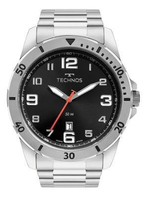 Relógio Masculino Technos Prata Analógico Com Calendário 2115MYK/1P