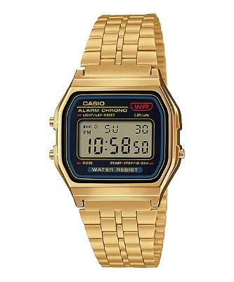 Relógio de Pulso Casio Feminino Vintage Dourado Digital A159WGEA-1DF