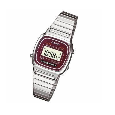 Relógio Feminino Casio Vintage Retrô Digital Prata LA670WA-4DF