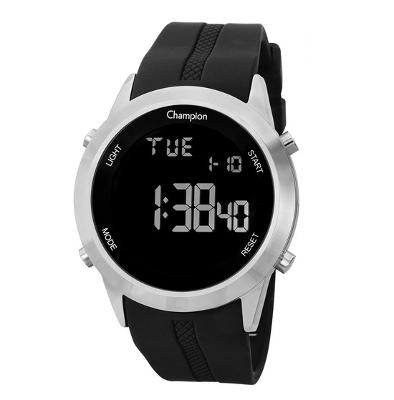 Relógio de Pulso Masculino Champion Digital Prata Silicone CH40259T