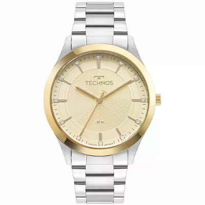 Relógio Feminino Technos Analógico Bicolor Elegance Dress 2036MQL/1X Colar e Brincos