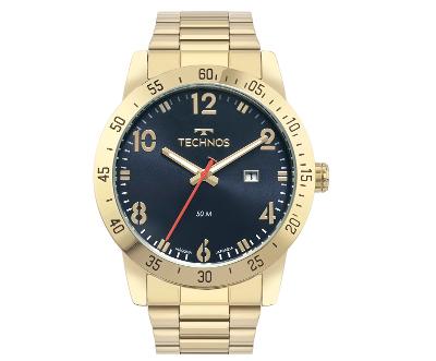 Relógio Masculino Technos Analógico Dourado Militar 2115NAR/1A Calendário