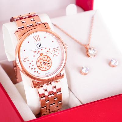 Kit Relógio Feminino Champion Ana Hickmann Analógico Rosé AH29007Z Prova D'Água