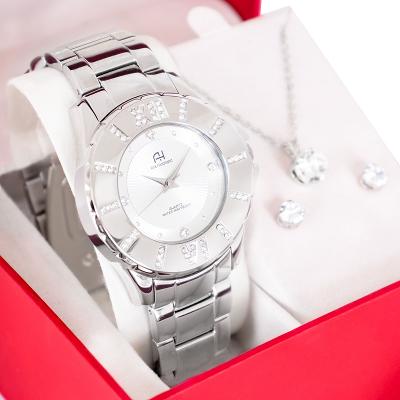 Kit Relógio Champion Ana Hickmann Analógico Prata Aço Inox AH28080S