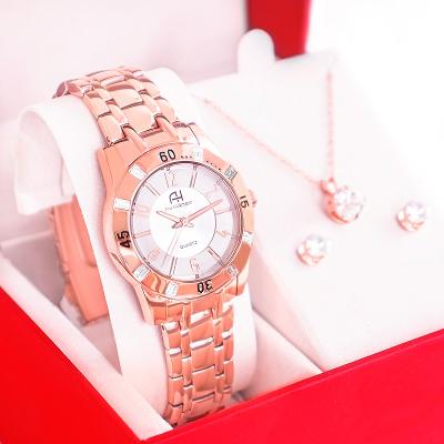 Kit Relógio Feminino Champion Ana Hickmann Rosé Analógico AH28731Z Cristais