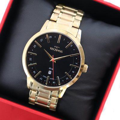 Relógio Masculino Technos Dourado Analógico 2115MMKTDY/4P