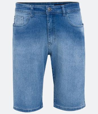 Bermuda Slim Jeans com Elastano