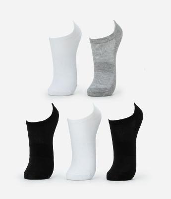 Kit 05 Pares de Meias Esportivas Cano Baixo Básicas