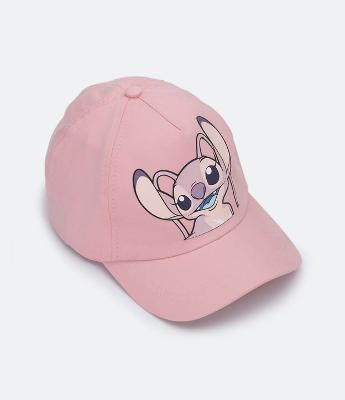 Boné Aba Curva Infantil em Sarja com Silk Frontal Angel