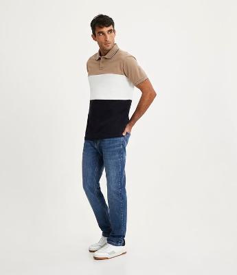 Calça Slim Básica em Jeans Denim