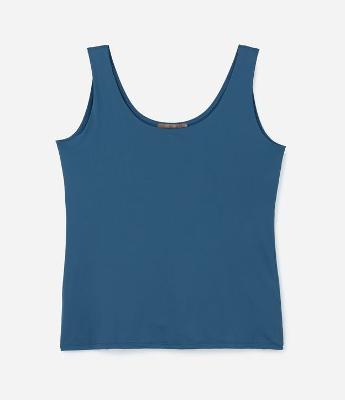 Blusa Regata em Poliamida com Alças Largas Curve & Plus Size