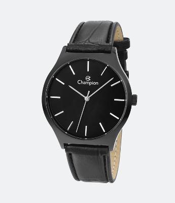 Relógio Champion Analógico com Pulseira em Couro e Caixa em Metal CN20597P