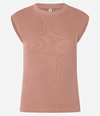 Blusa sem Manga em Ribana com Ombro Deslocado