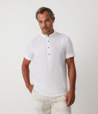 Camisa Comfort em Algodão com Abotoamento Frontal