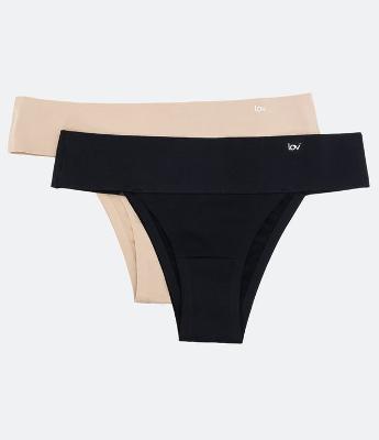 Kit com 2 Calcinhas Biquíni com Cós Largo