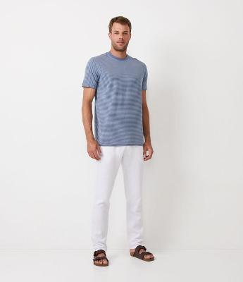 Calça em Linho com Bolsos Faca e Lapela