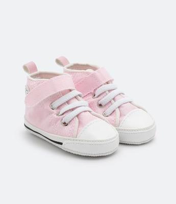 Tênis Infantil com Velcro e Silk Lateral - Tam 0 a 18 meses