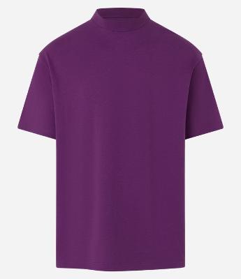 Camiseta Relaxed em Algodão Peruano com Gola Média