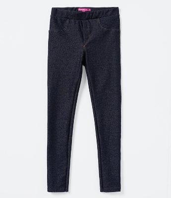 Calça Jegging Infantil com Bolsinhos - Tam 5 a 14 Anos