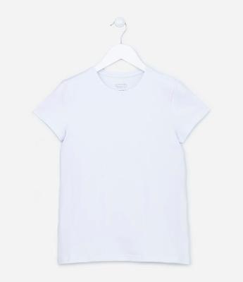Camiseta Básica Infantil em Meia Malha - Tam 5 a 14 anos