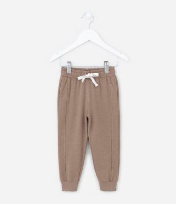 Calça Moletom Infantill com Recortes Laterais - Tam 1 a 5 anos