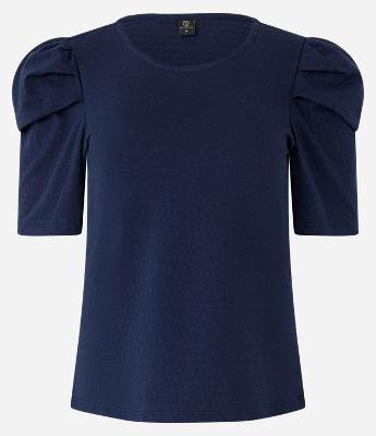 Blusa Texturizada em Algodão com Mangas Bufantes