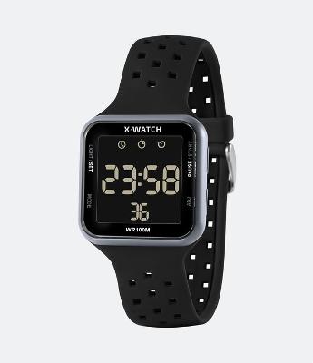 Relógio X-Watch Digital com Pulseira em Silicone e Caixa em Poliuretano  XGPPD091W PXPX