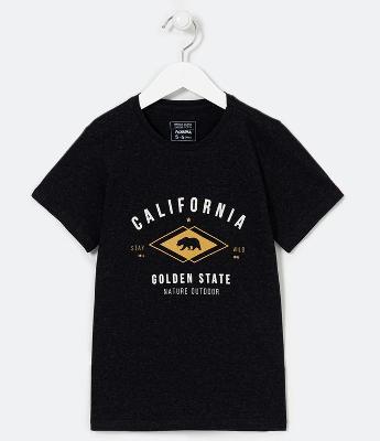 Camiseta Infantil Estampa California - Tam 5 a 14 anos