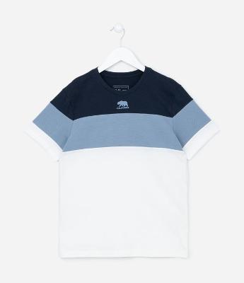Camiseta Infantil com Estampa California e Recortes Texturizados - Tam 5 a 14 Anos