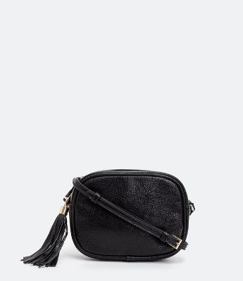 Bolsa Transversal Câmera Bag com Tassel na Alça