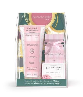 Kit Loção Hidratante 200ml Colônia 20ml Sabonete 90G Necessaire Classic  Giovanna Baby