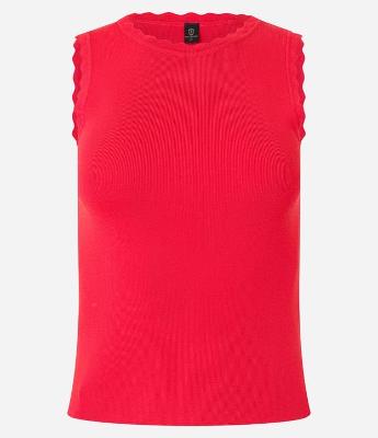 Blusa Regata em Tricô com Ondinhas