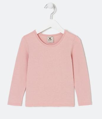 Blusa Infantil Básica em Cotton - Tam 1 a 5 anos